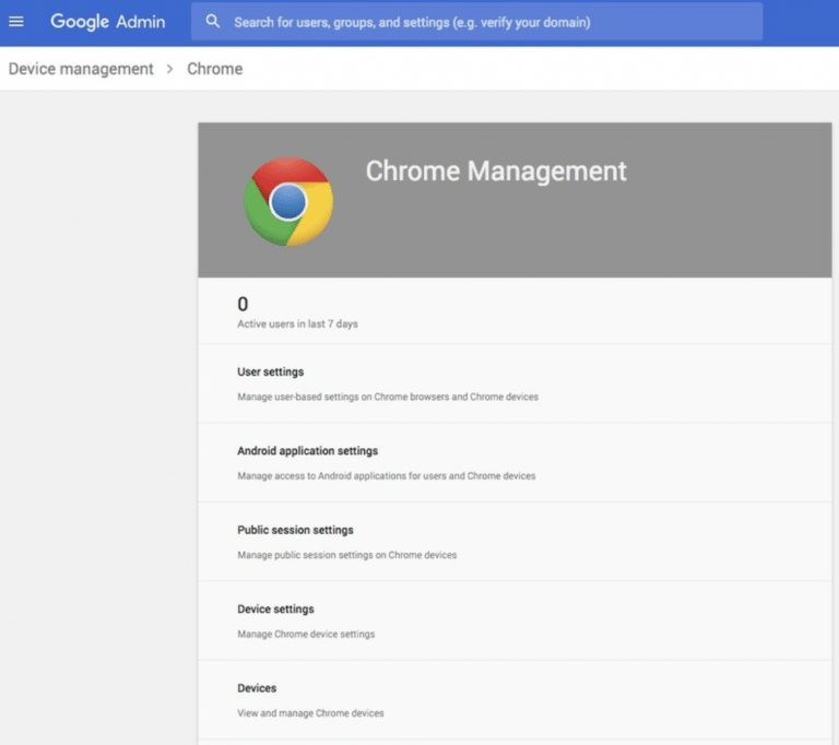 Google Workspace Chrome management